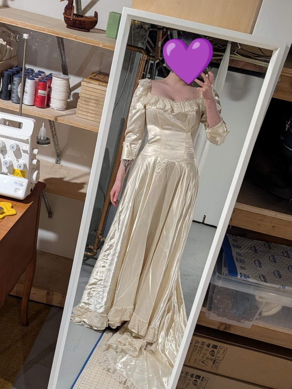 Antique 1940s Wedding Dress - Cleaned and Restored